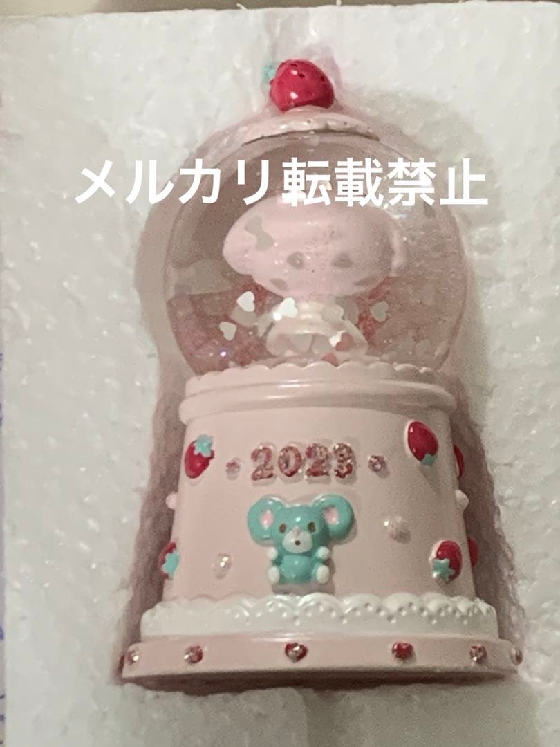 スノーグローブ スノードーム 2023 ピンク いちご 苺 マイメロディ