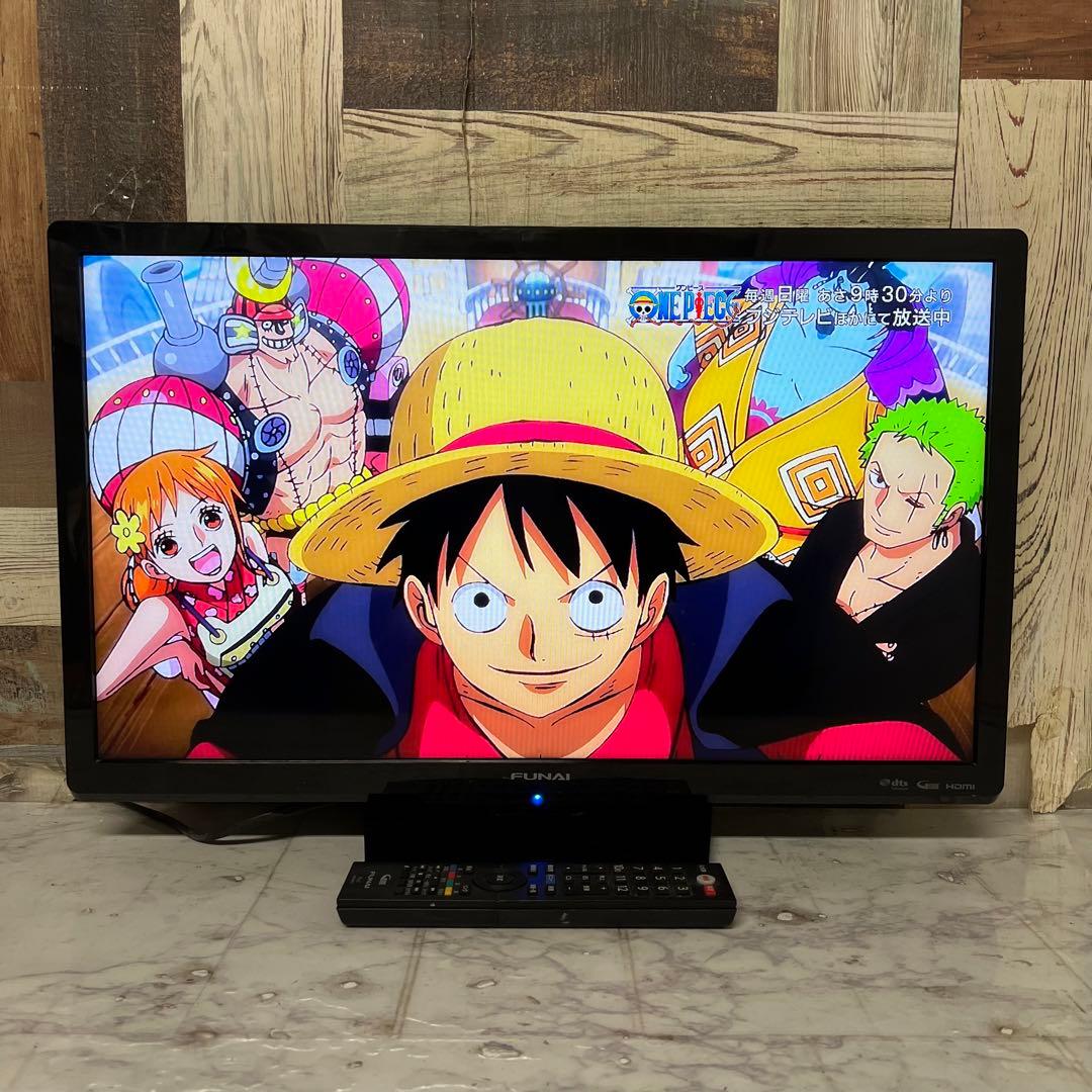 即日受渡❣️全国送料込3年前購入フナイ 24V型 2チューナー搭載。裏番組録画可能