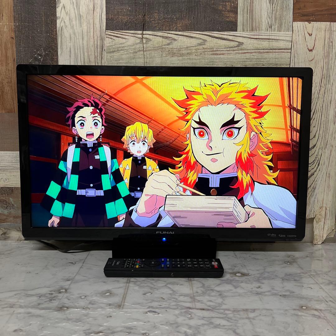 即日受渡❣️全国送料込3年前購入フナイ 24V型 2チューナー搭載。裏番組録画可能