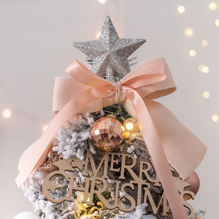 先取り クリスマス ツリー ピンク