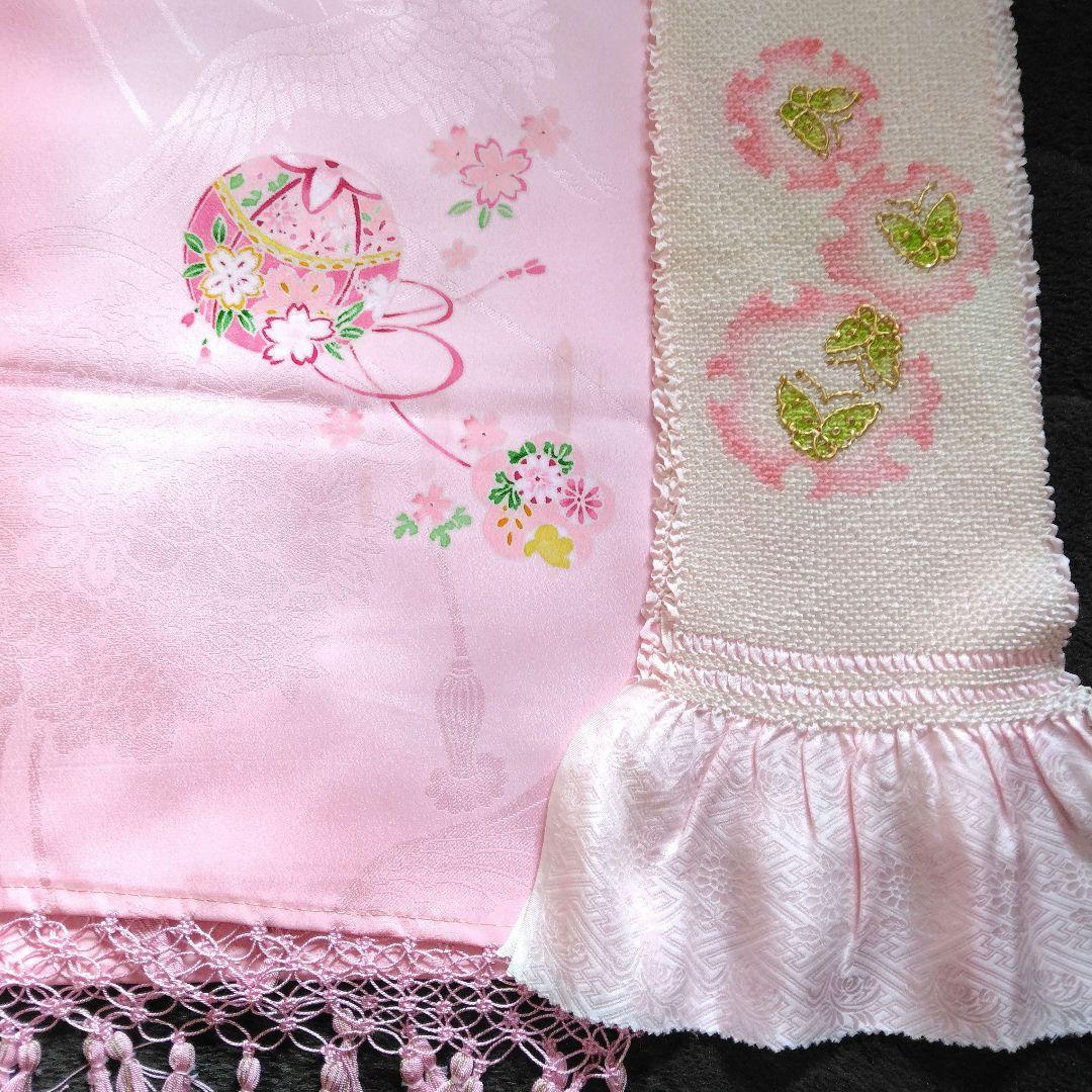 正絹☆本絞り＆総刺繡☆最高級の着物に帯も被布もダブルで楽しめる3歳七五三向け祝着