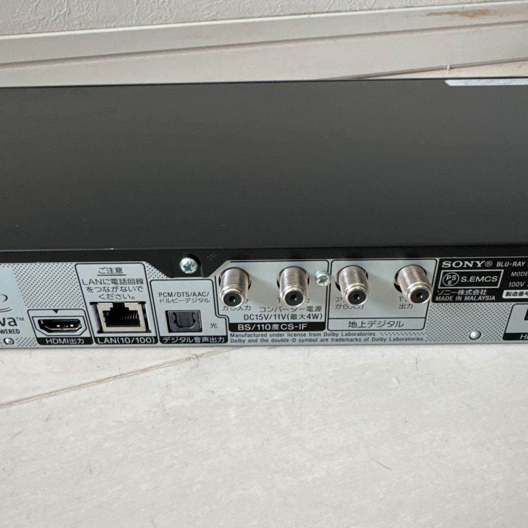 【美品】SONY ブルーレイレコーダー BDZ-EW500 500GB