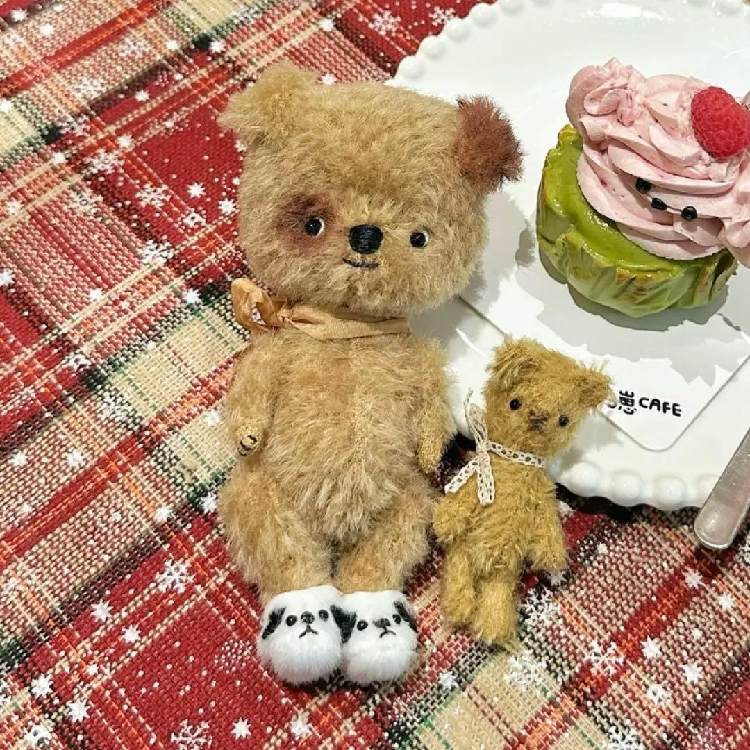 ワンワンシューズの仔犬 アーティストベア ぬいぐるみ 海外作家様 ハンドメイド