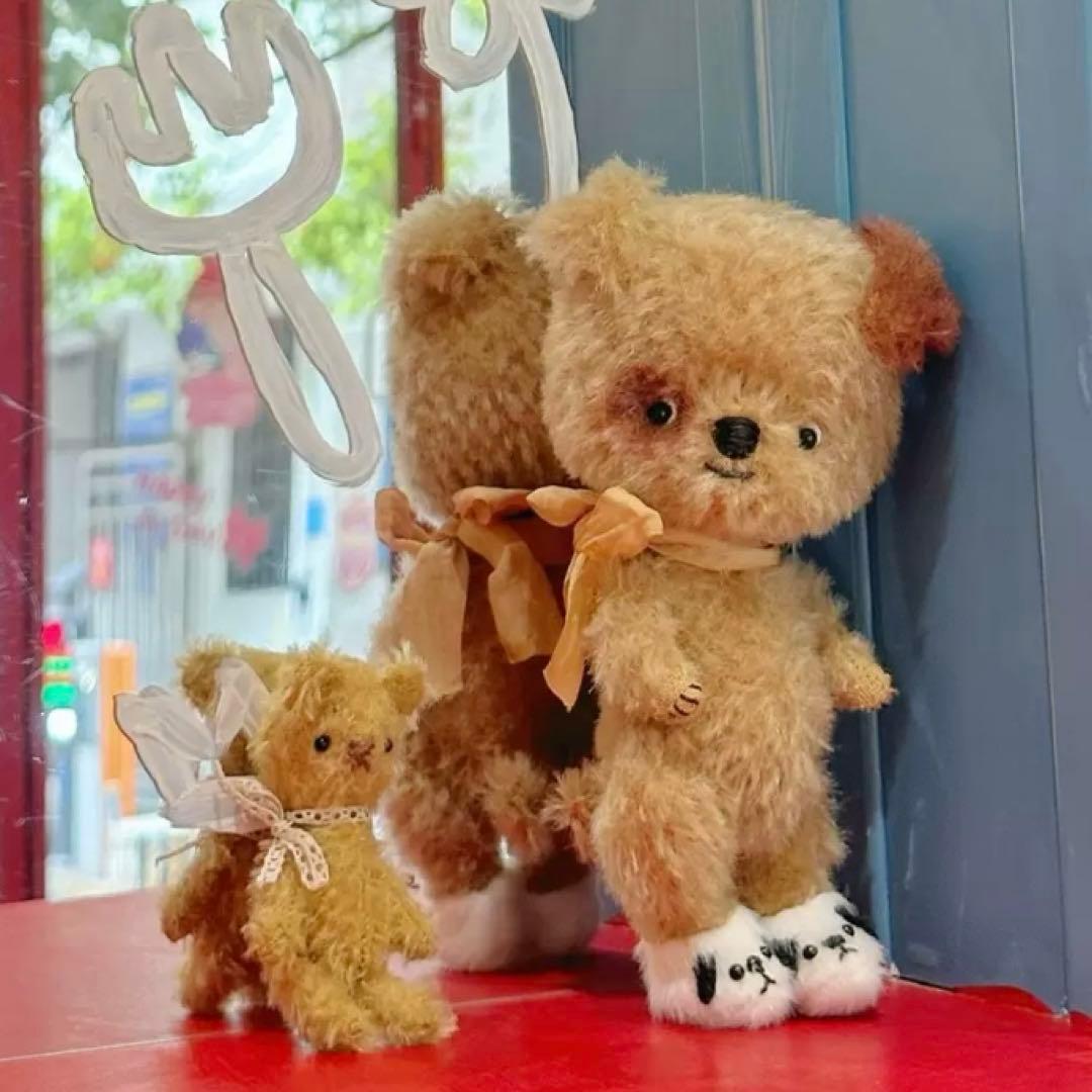 ワンワンシューズの仔犬 アーティストベア ぬいぐるみ 海外作家様 ハンドメイド