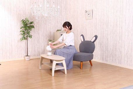 要問合♥️にゃんこ好きお子様へ♥️ネコ　猫　チェア　椅子　座椅子　ピンク　グレー