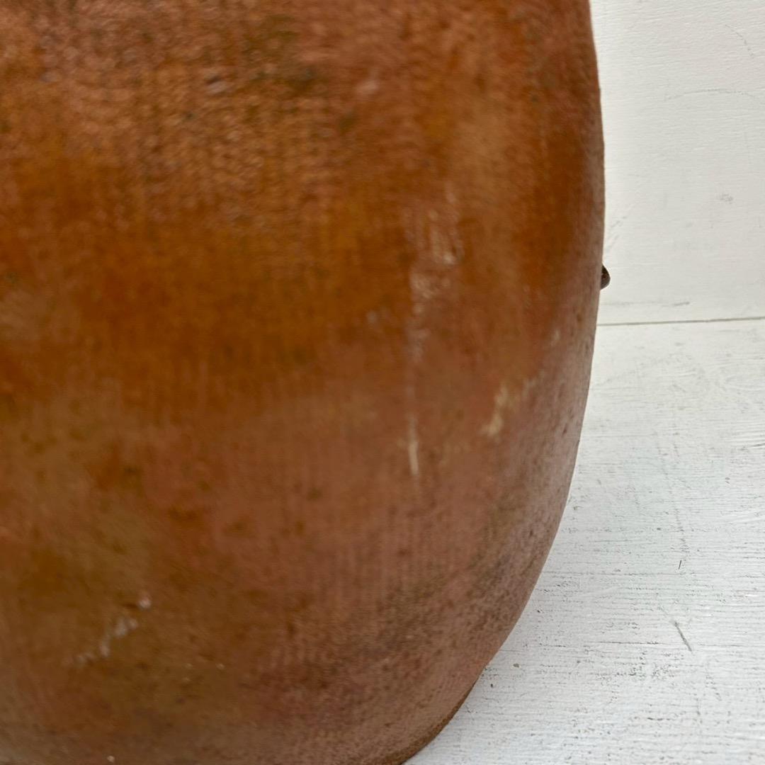 珍品 陶器 壺 オブジェ 焼き物 縄目 大型 陶芸美術 美術品 アート