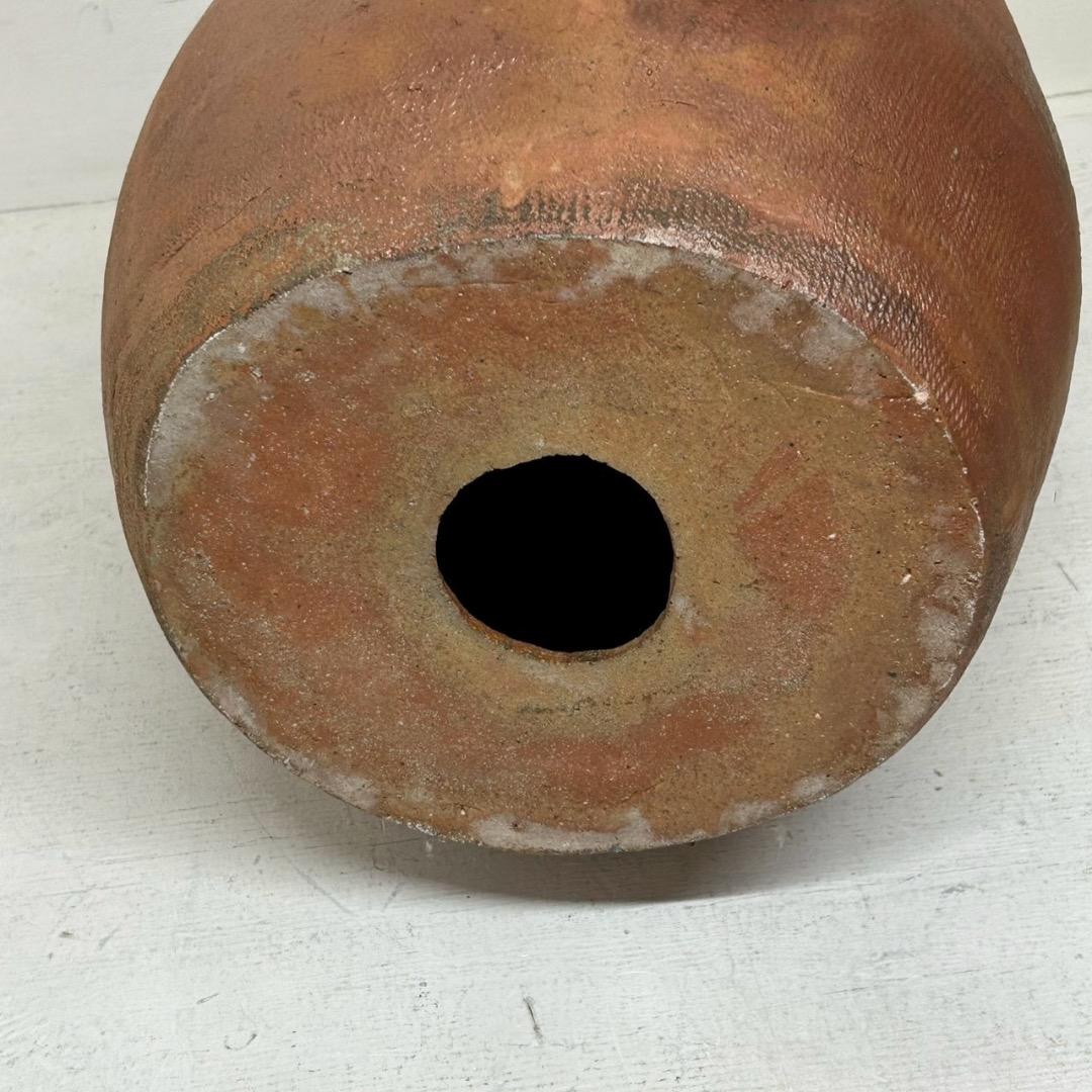 珍品 陶器 壺 オブジェ 焼き物 縄目 大型 陶芸美術 美術品 アート