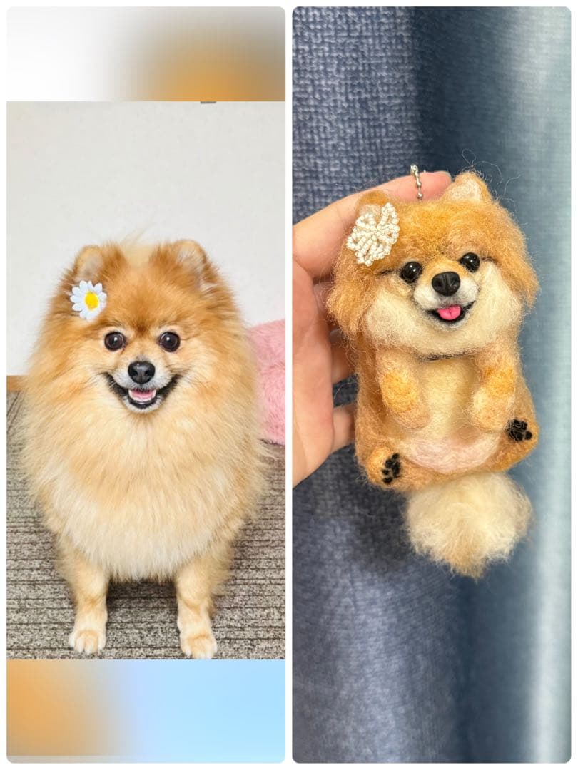 クリップペット　羊毛フェルト　うちの子オーダー　マスコット　ペット