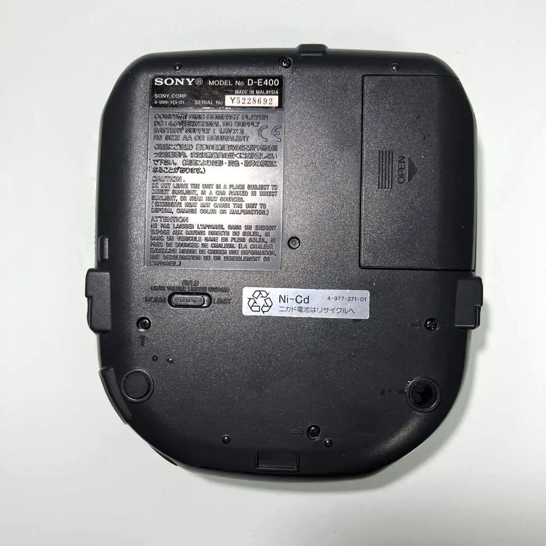 《美品》SONY D-E400 CDプレーヤー シルバー　動作確認済み