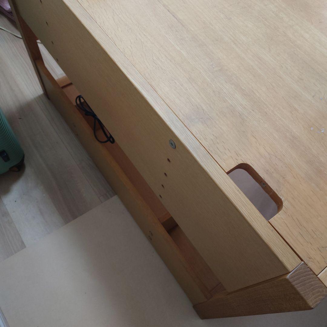 学びデスク　カリモク　木製デスク 引き出し付き 120cm