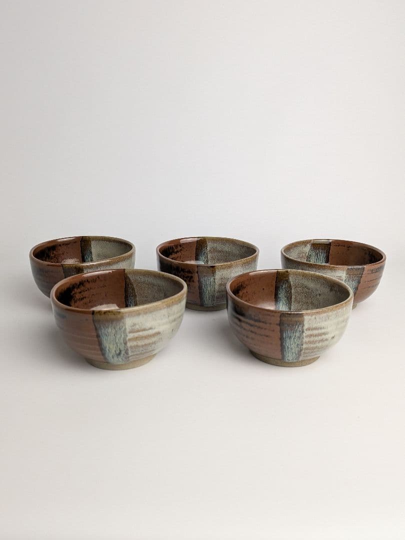 小堀宗慶箱書　高取珍味入れ　5客　高取焼　遠州流　酒器