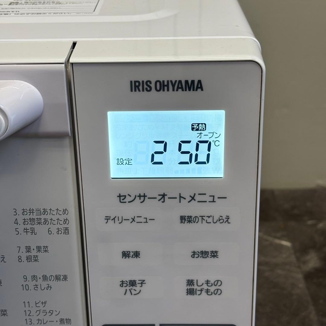 ＊動作良好 IRIS OHYAMA オーブンレンジ WLMO-F1801-W
