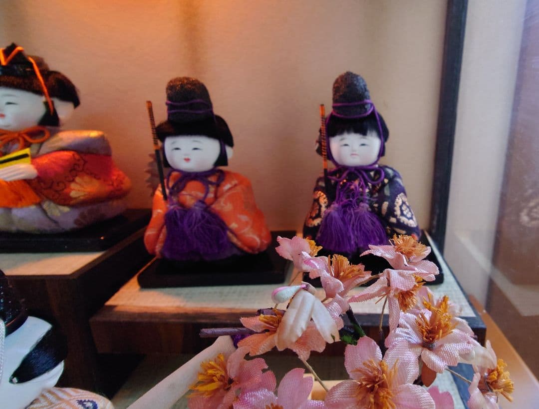 きめこみ雛十五人揃セット ケース入り 昭和レトロ