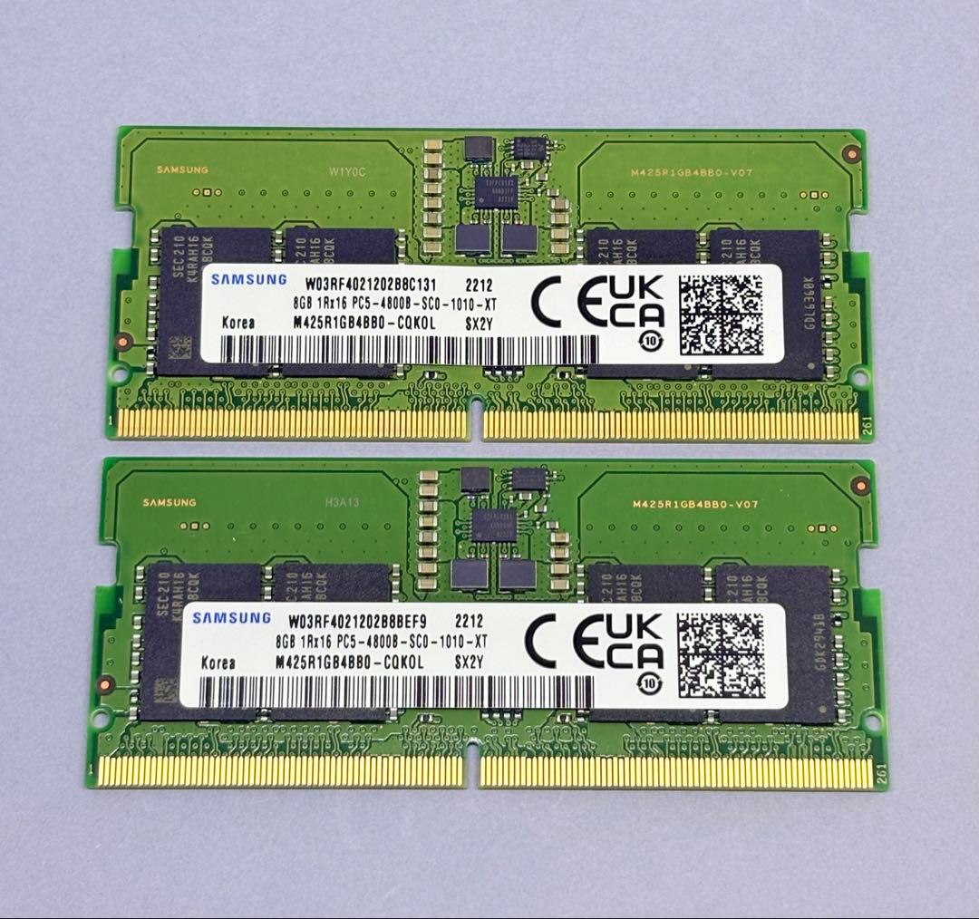 ★動作確認済み★ノートPCメモリ★DDR5-4800 8GBx2 (16GB)