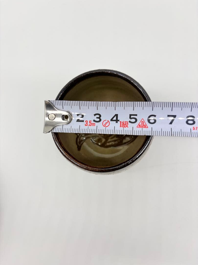 小橋川明史 酒器 赤絵 魚紋　壺屋焼 やちむん 3点セット