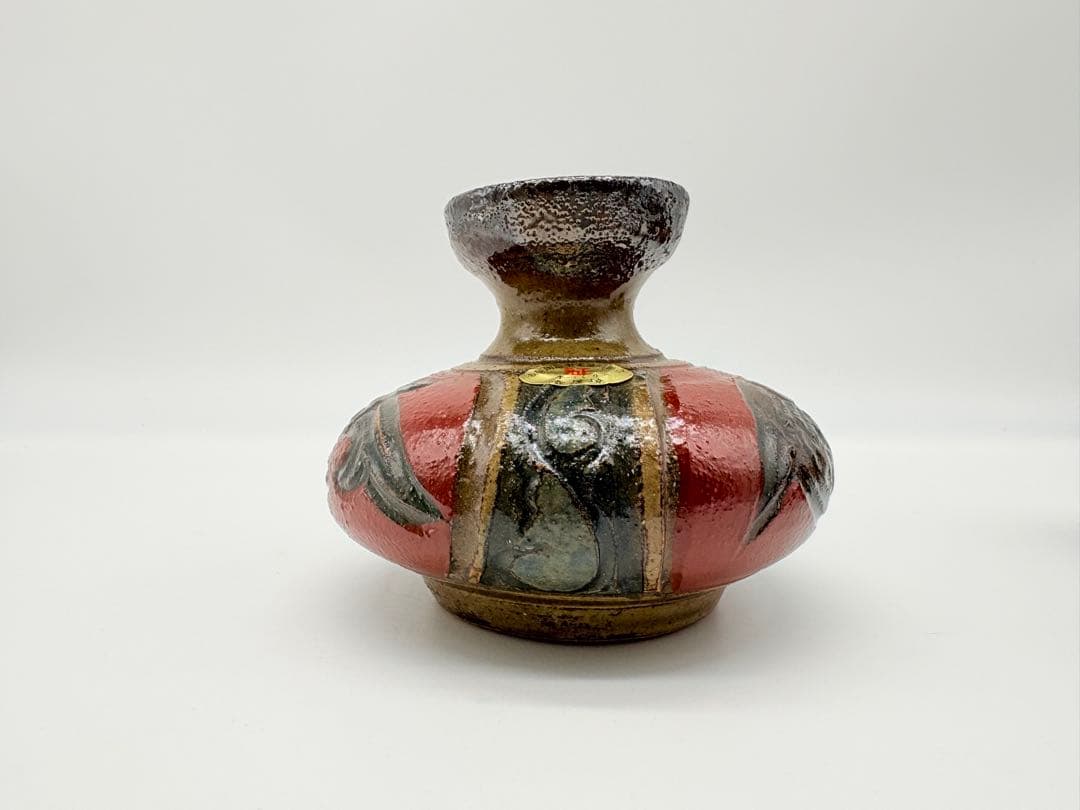 小橋川明史 酒器 赤絵 魚紋　壺屋焼 やちむん 3点セット