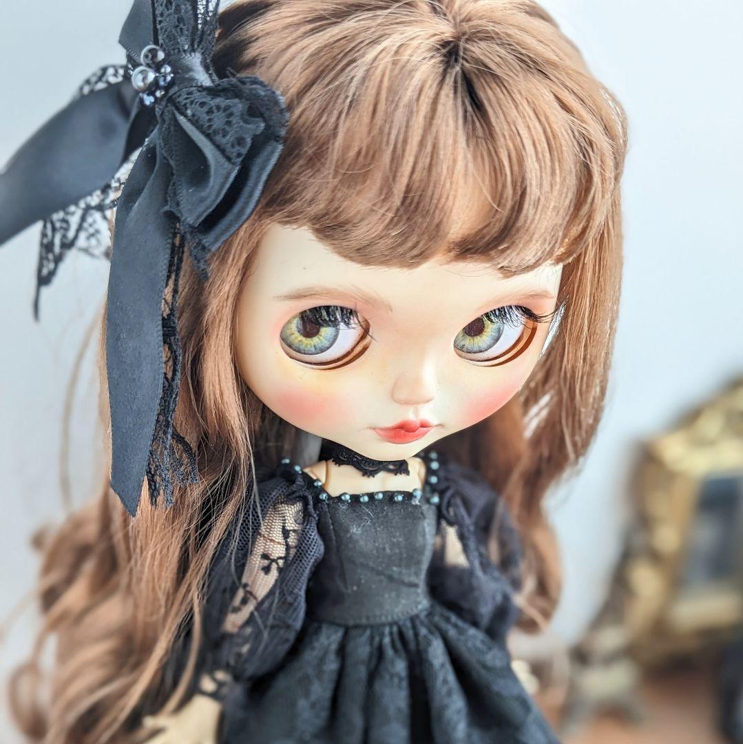 1039※ブライスアウトフィット※黒のフィッシュテールスカートドレス