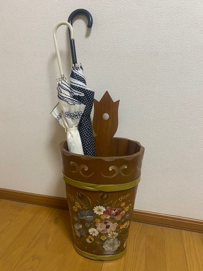 ★トールペイント作品　アンブレラスタンド(傘立て)