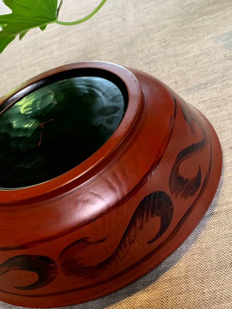 太田修嗣　お鉢　初期作品　黒田陶苑　赤漆