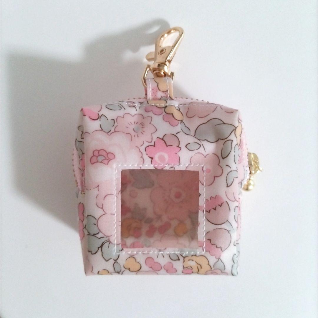 リバティ　GPSケース　撥水ラミネート スクエアポーチ　ハンドメイド