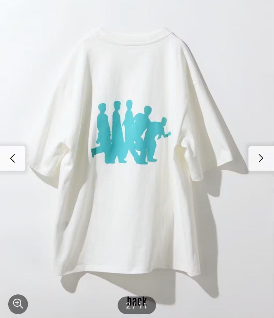 M!LKじゃん！番組公式　シルエットプリントＴシャツ〈オフホワイト〉