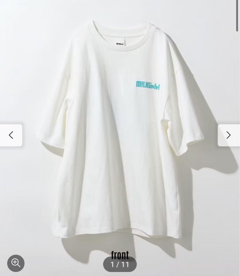 M!LKじゃん！番組公式　シルエットプリントＴシャツ〈オフホワイト〉