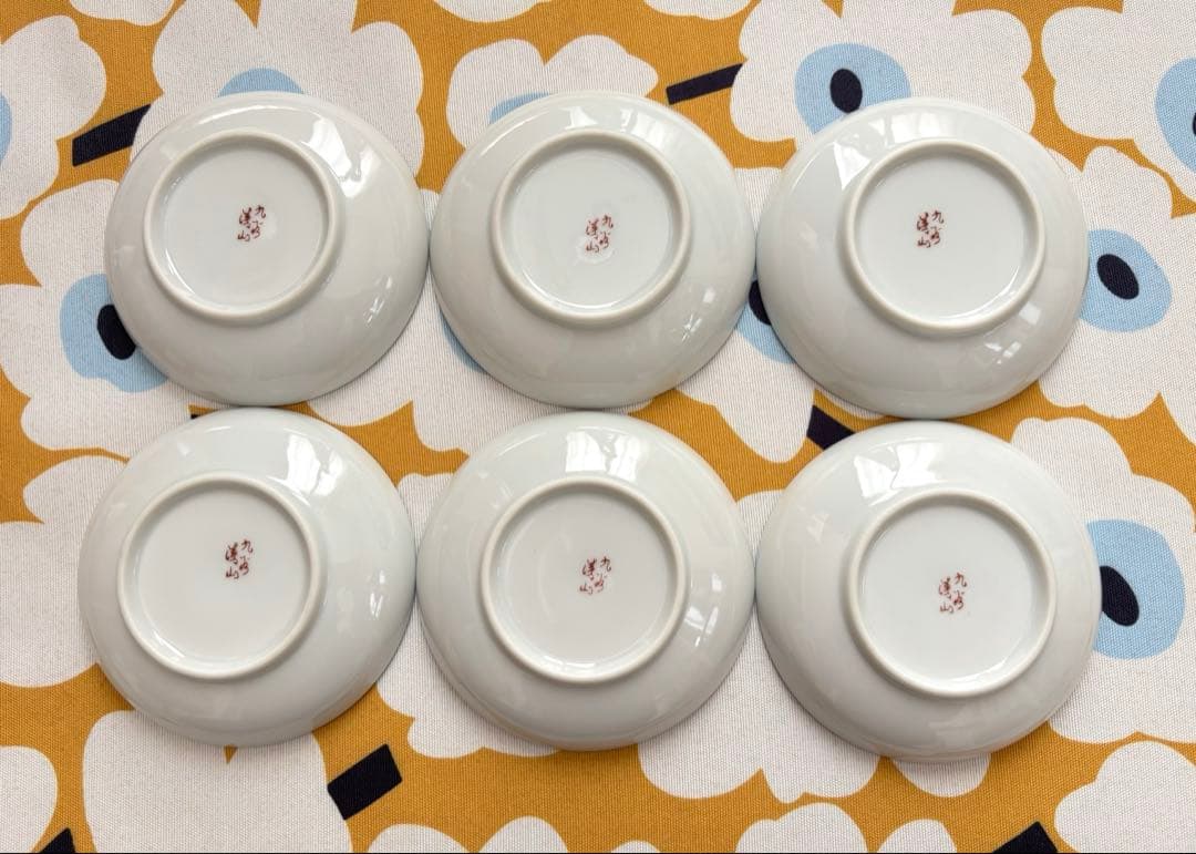 SALE✩.*˚ 九谷焼 清山 わらべ絵 小皿 6点セット