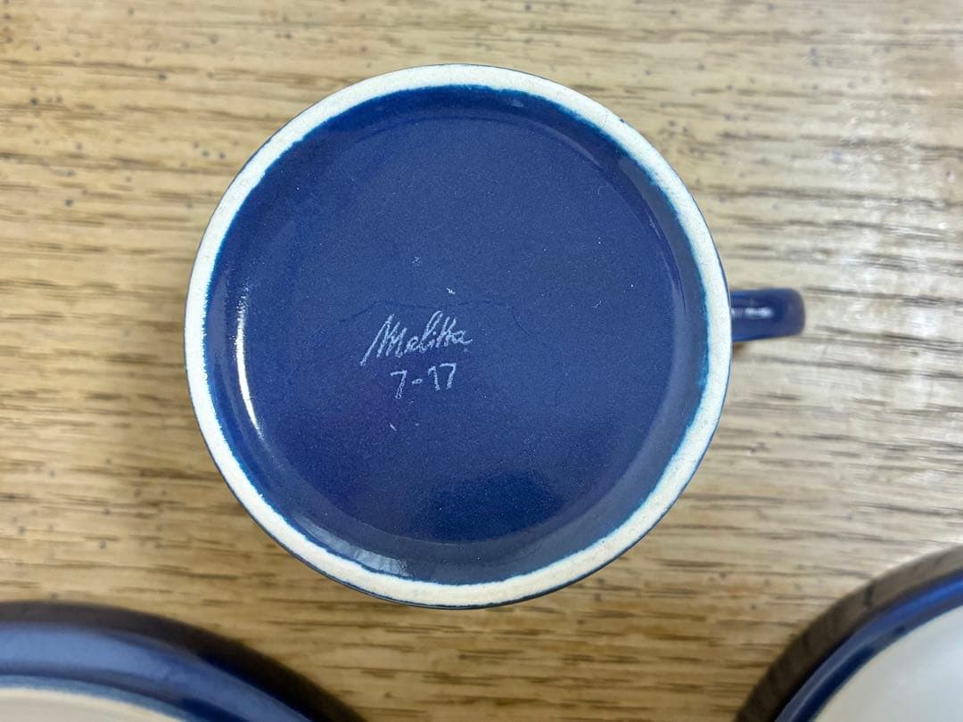 Melitta ストックホルム　カップ&ソーサー　プレート付き