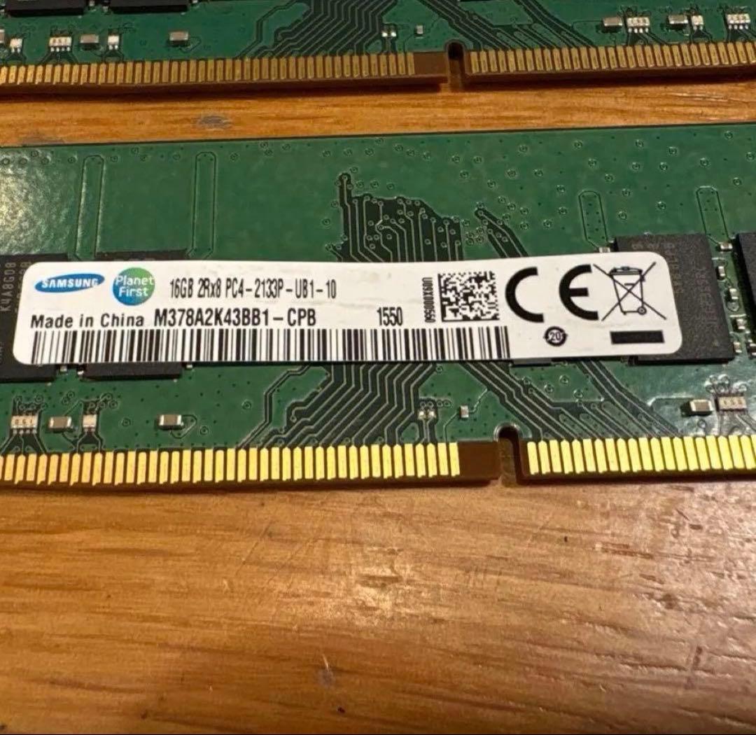 Samsung 16GB DDR4 メモリ 2133P 2枚組(32GB)