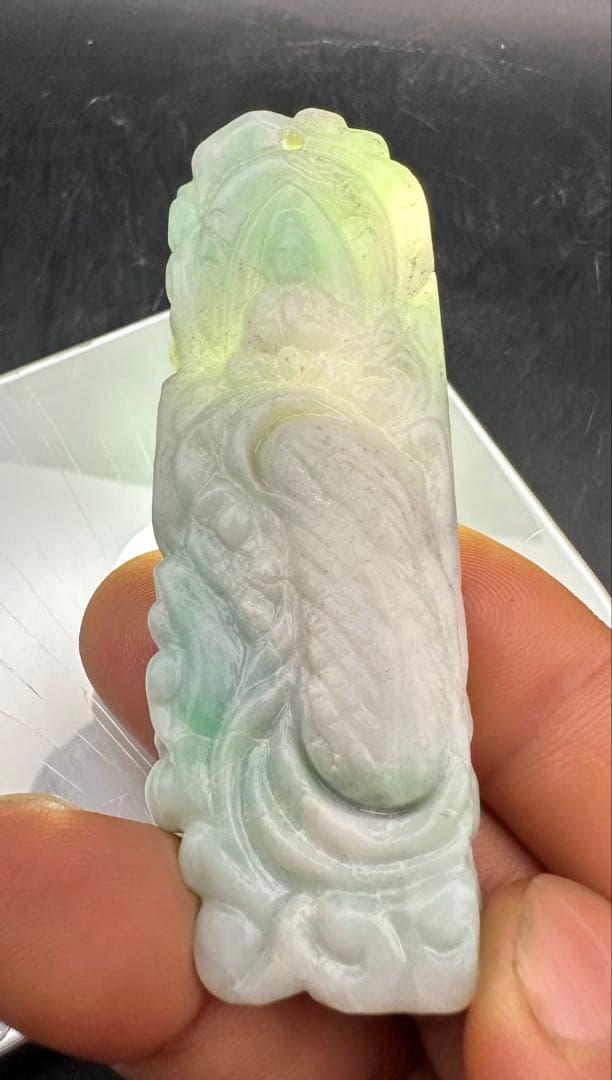 2025.11.18超大作　雲隠し騎龍観音様　糸魚川最高級翡翠