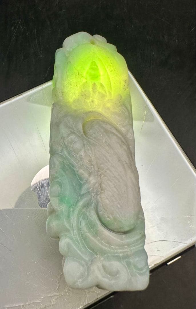 2025.11.18超大作　雲隠し騎龍観音様　糸魚川最高級翡翠