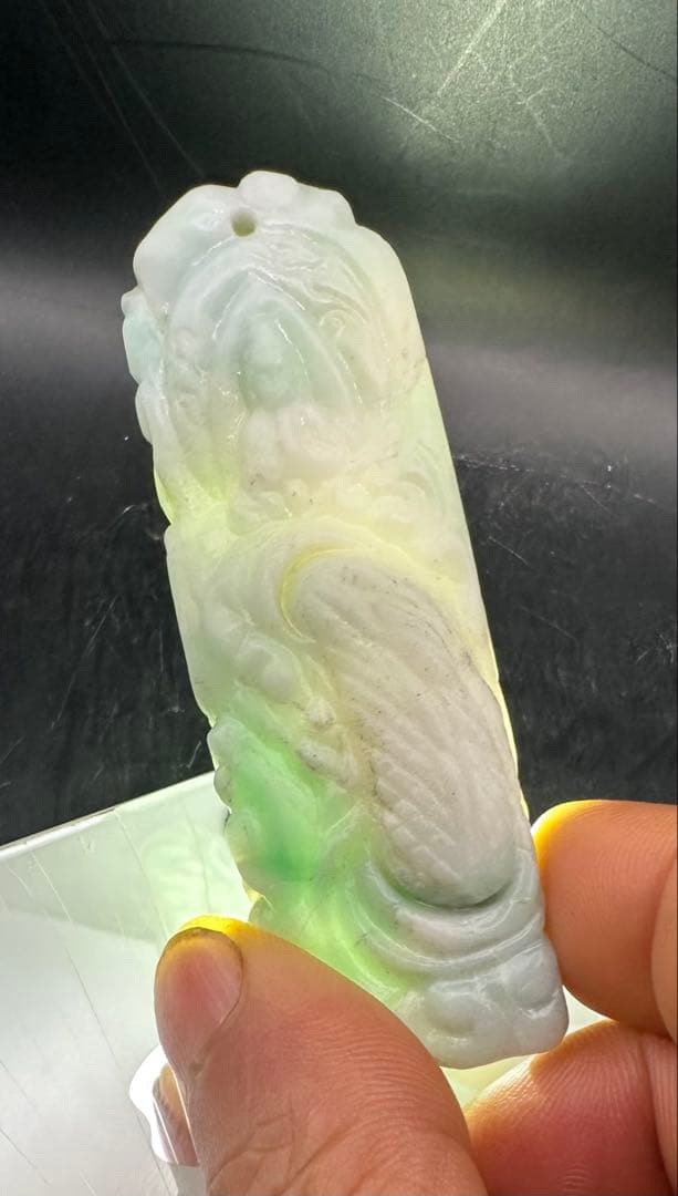 2025.11.18超大作　雲隠し騎龍観音様　糸魚川最高級翡翠