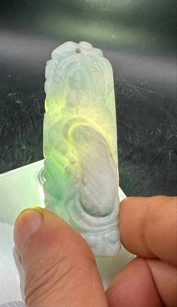 2025.11.18超大作　雲隠し騎龍観音様　糸魚川最高級翡翠