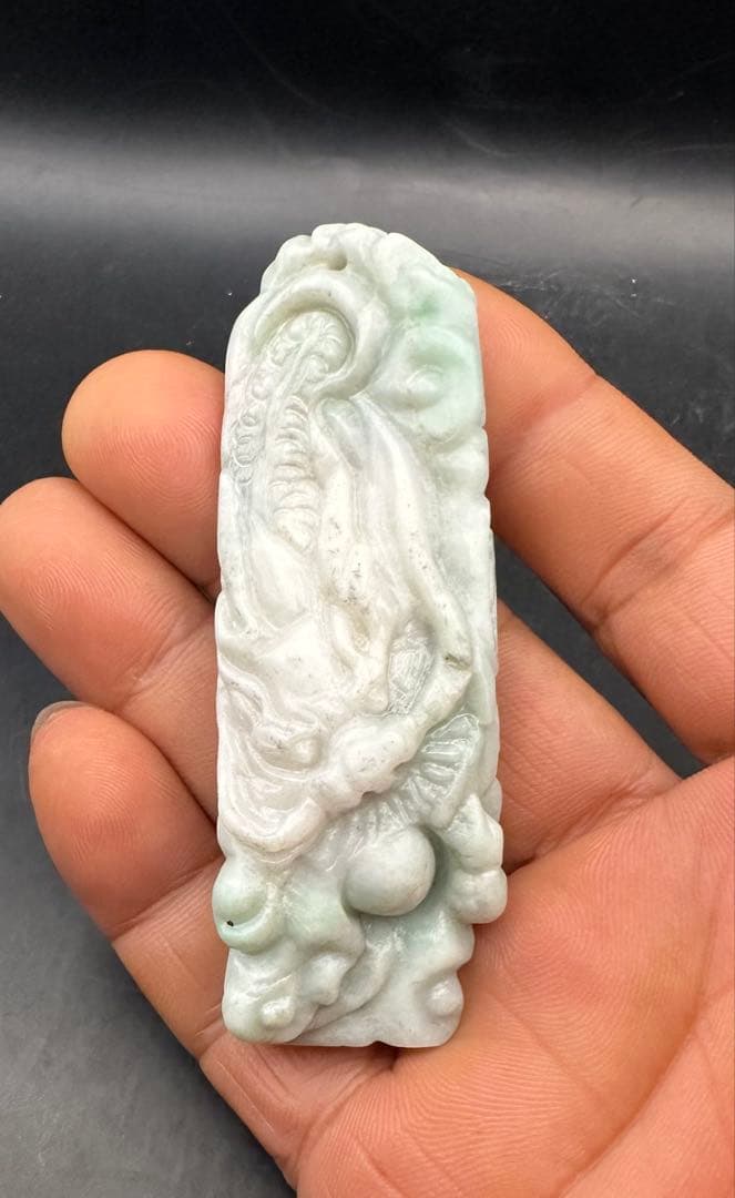2025.11.18超大作　雲隠し騎龍観音様　糸魚川最高級翡翠
