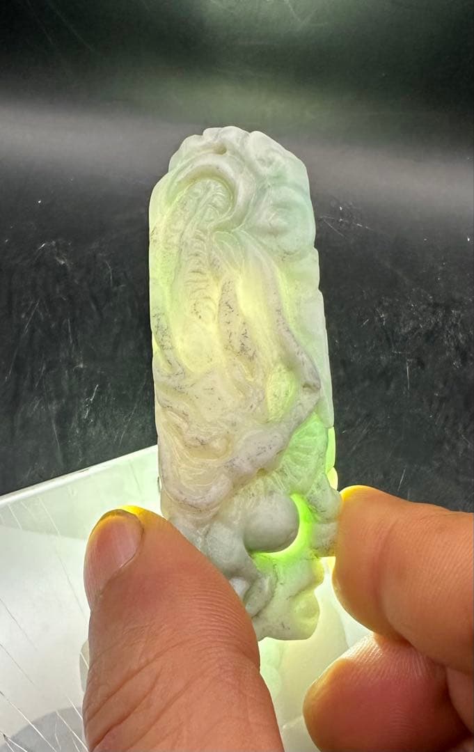 2025.11.18超大作　雲隠し騎龍観音様　糸魚川最高級翡翠