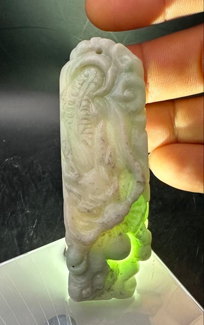 2025.11.18超大作　雲隠し騎龍観音様　糸魚川最高級翡翠