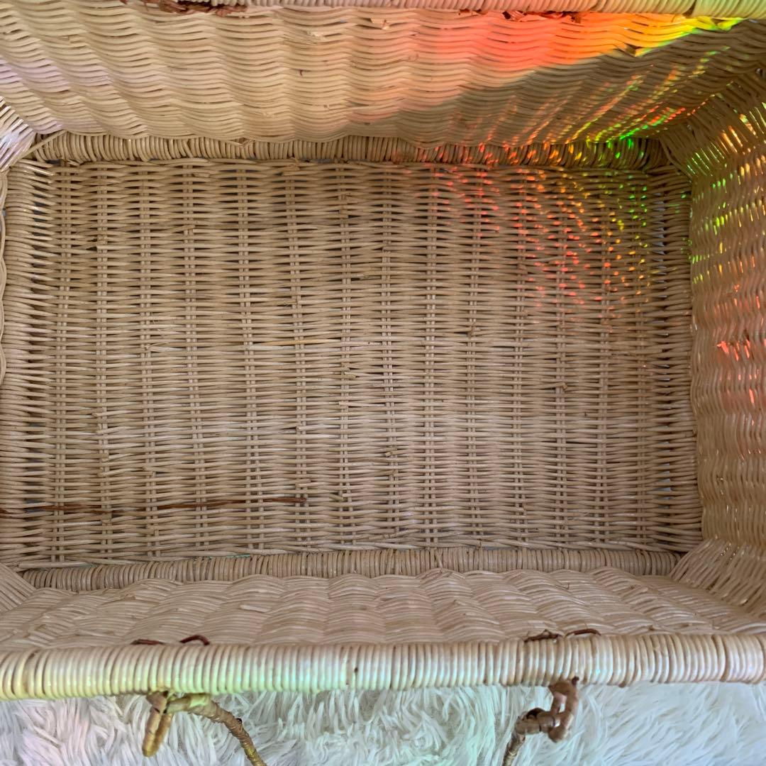 ラタン製 ペットキャリー カゴバック