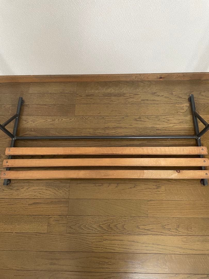 アイアン　ハンガーラック　鉄製　ウッド　木製