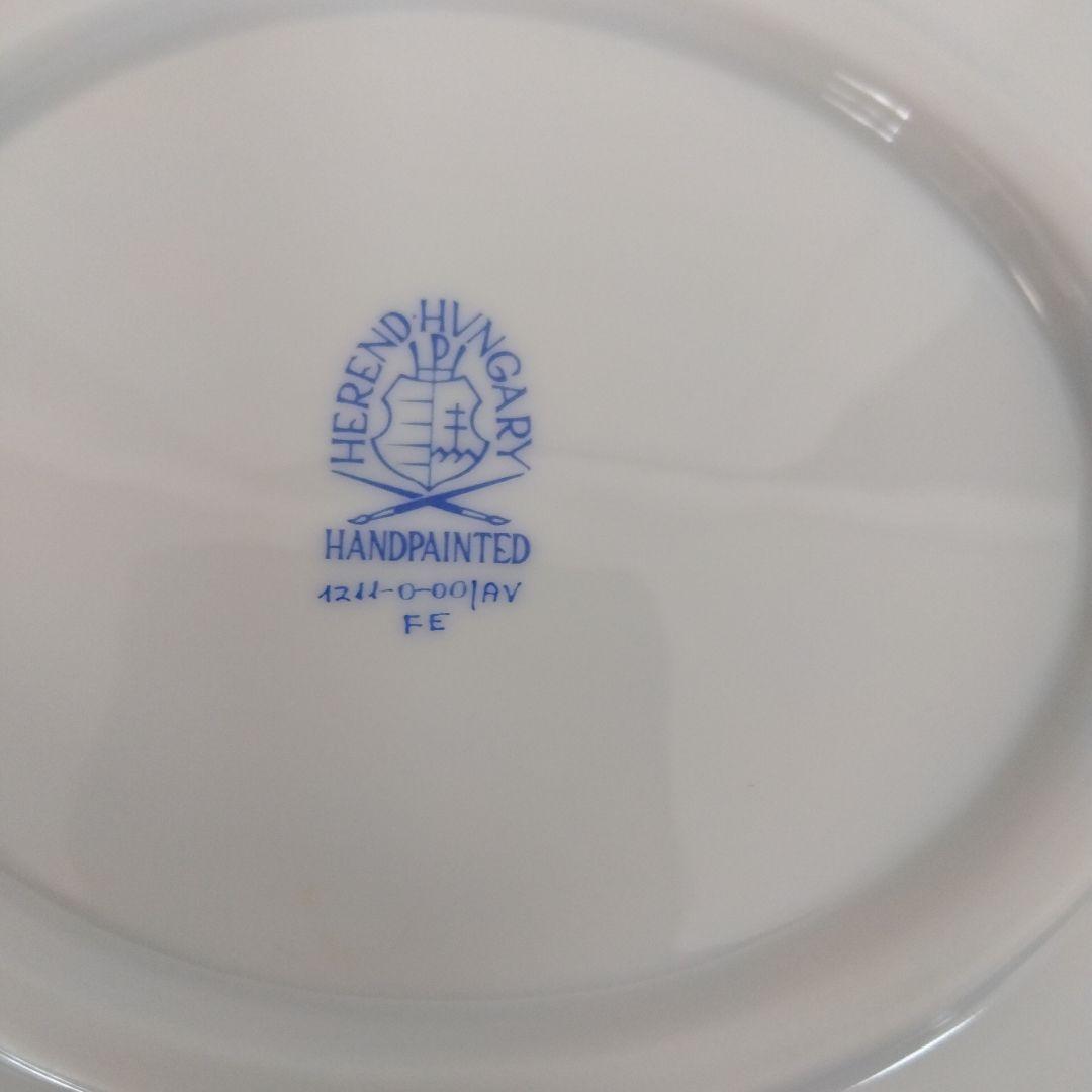 ヘレンドアポニーグリーン オーバルプレート　2枚セット