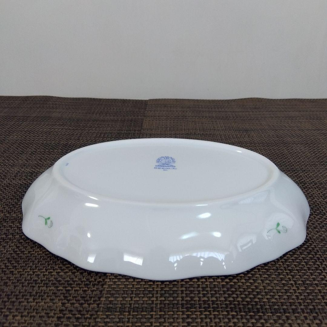 ヘレンドアポニーグリーン オーバルプレート　2枚セット