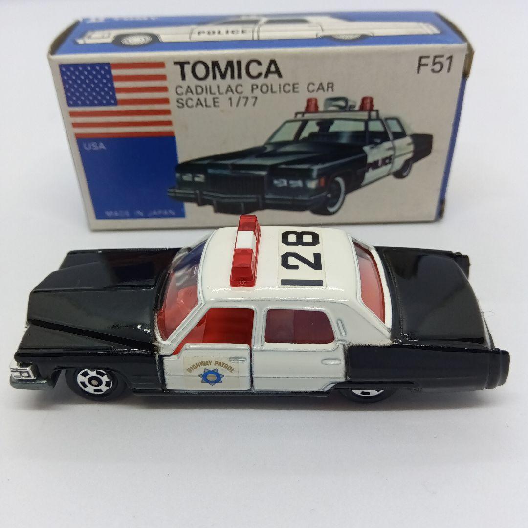 トミカ青箱 日本製 F51 キャデラックポリスカー B HIGHWAY パトカ