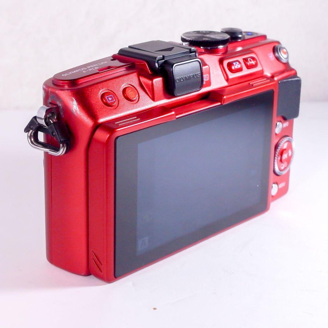 完動美品 オリンパス OLYMPUS PEN Lite E-PL6 レッド
