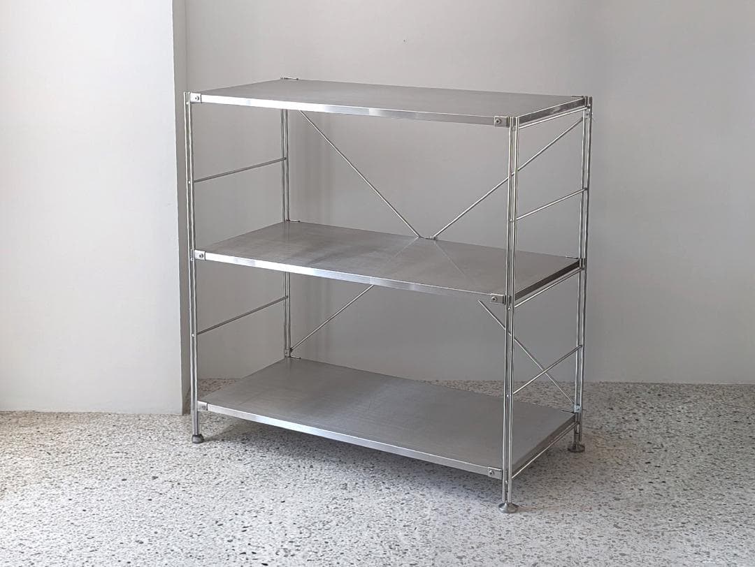 USED MUJI 無印良品 ステンレス ユニットシェルフ 3段 幅86㌢