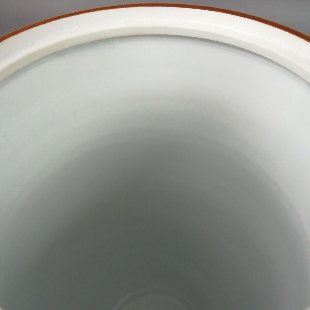 Ｗ３３１　水指　『染付　山水』『中置水指』『陶宝 造』『塗替蓋付』　共箱　茶道具