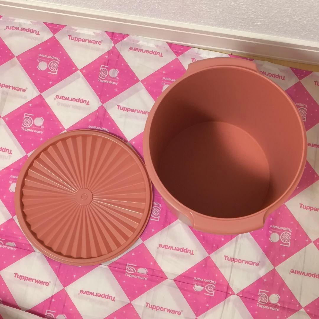 中古 タッパーウェア マキシデコレーター サーモン 容量大 Tupperware