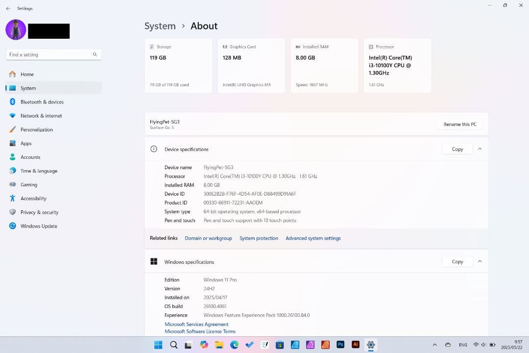 【レア】Surface Go3 LTE Advanced 8/128G ブラック