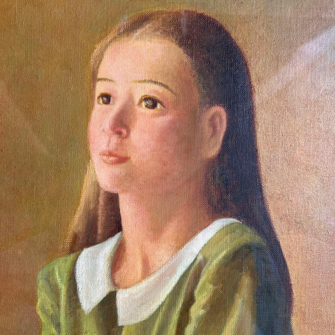 絵画　油彩画　少女　加藤直樹　「少女像」
