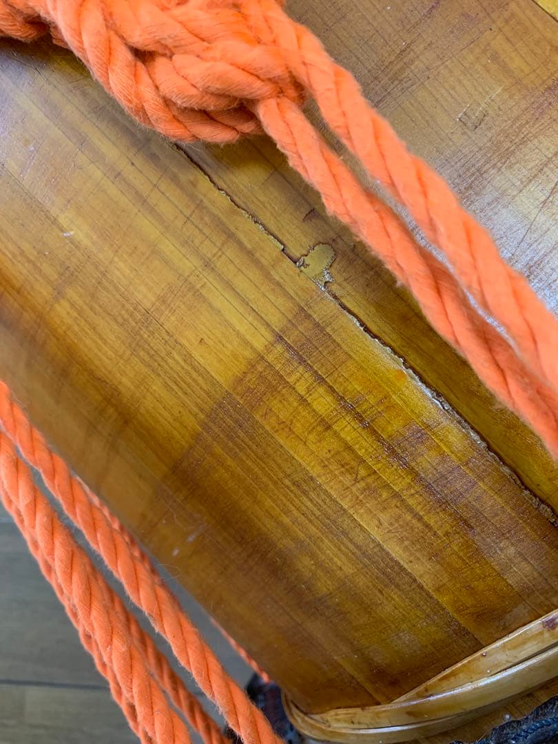 桶胴太鼓　和太鼓　W48cm 約5.6キロ　担ぎ桶太鼓　現状品