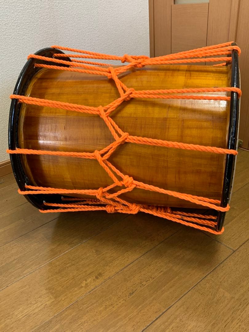 桶胴太鼓　和太鼓　W48cm 約5.6キロ　担ぎ桶太鼓　現状品