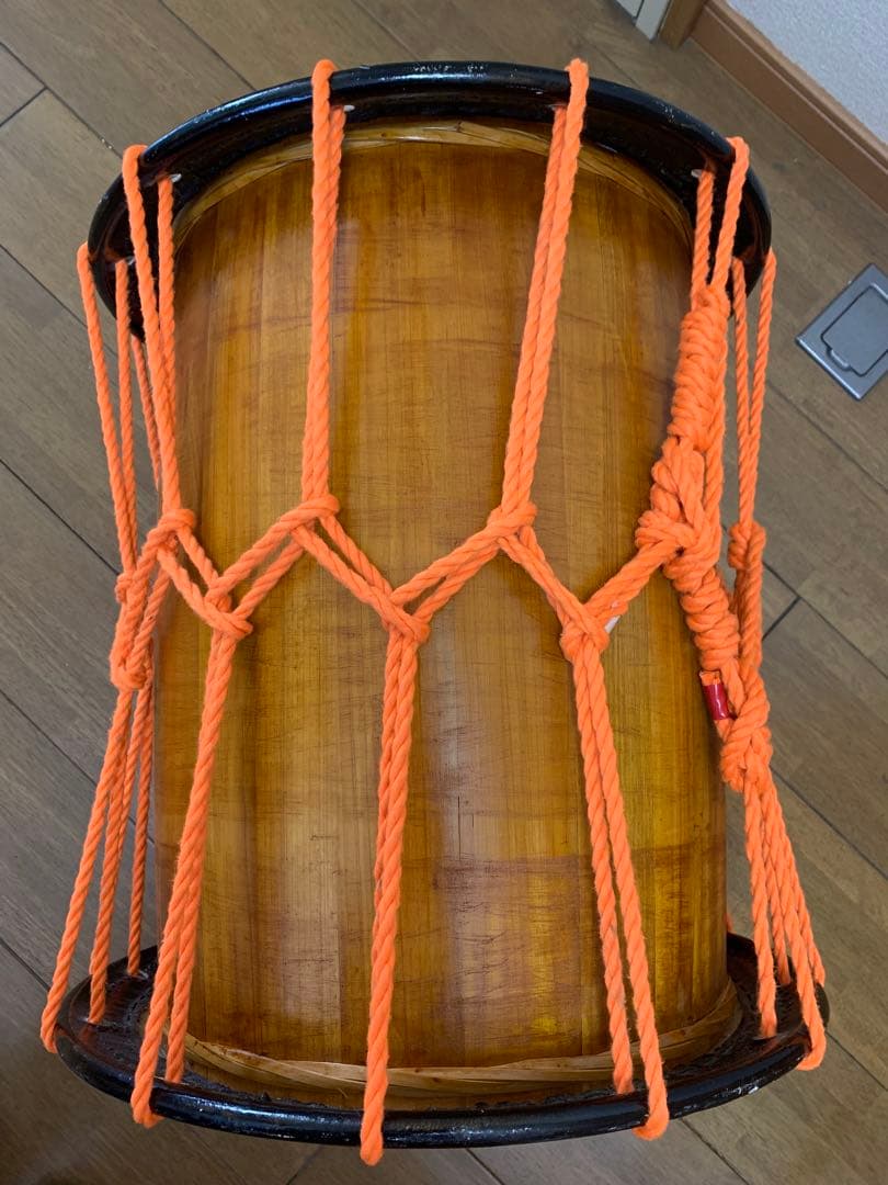 桶胴太鼓　和太鼓　W48cm 約5.6キロ　担ぎ桶太鼓　現状品